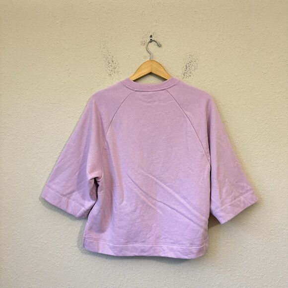 GANNI Isoli Oversized Raglan Sweatshirt in Orchid Blossom - Picture 8 of 12